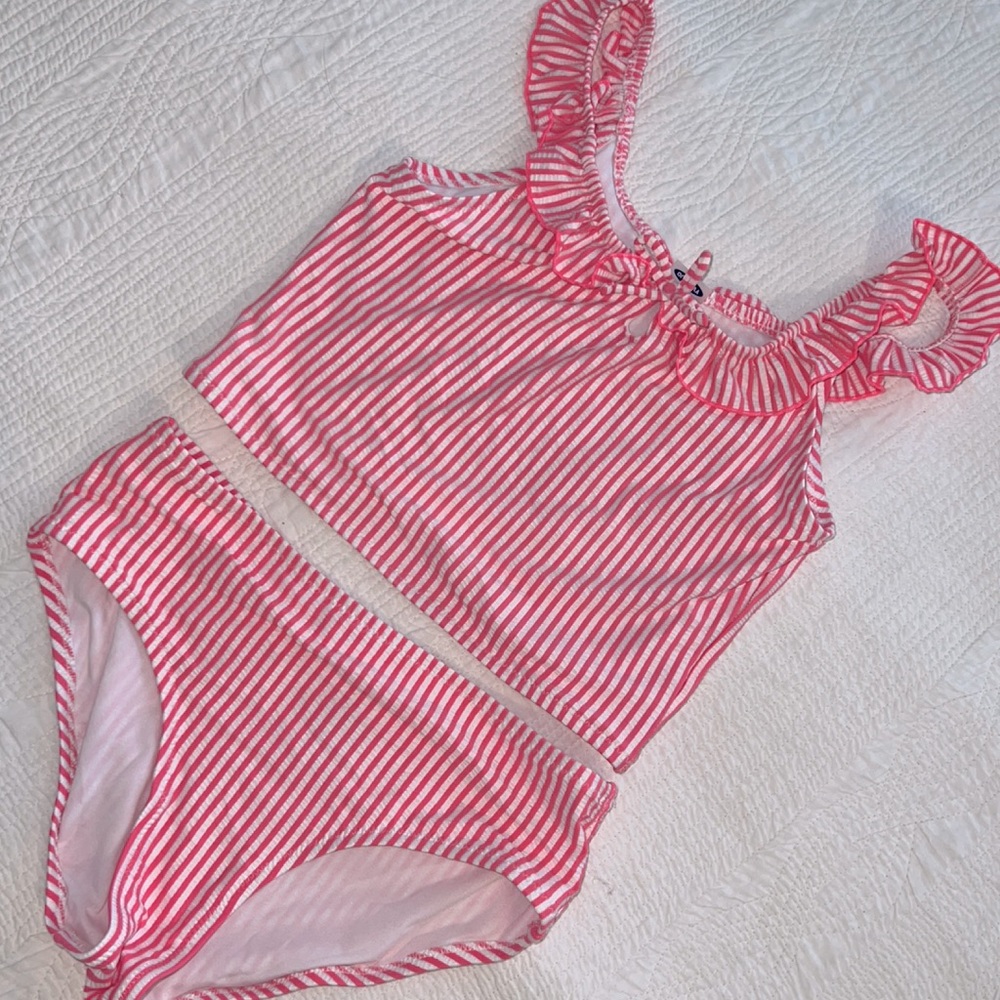 Seersucker Swimsuit 10-12